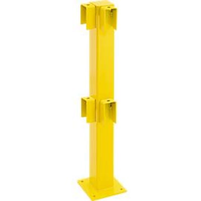Paal, hoek 90°, 1000 mm, gecoat, geel