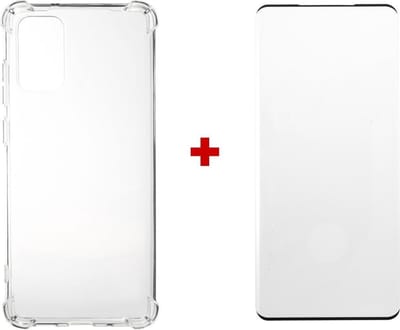 Shockproof silicone tpu gel hoesje Telefoonhoesje geschikt voor Samsung Galaxy S20 met full cover glas screenprotector
