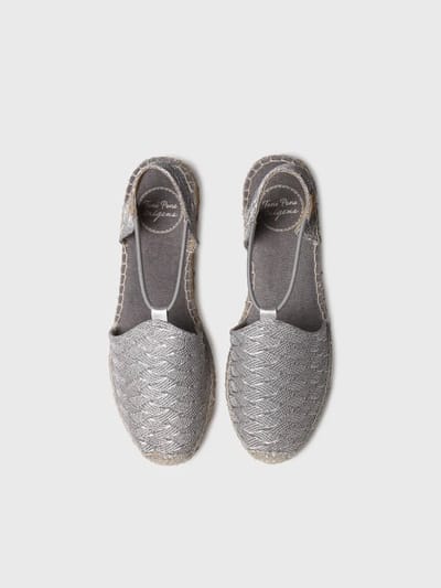 Glanzende platte espadrilles voor dames met elastiek | NEREA-CG
