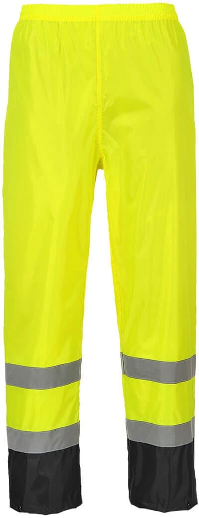 Portwest Hi-Vis Klassieke Tweekleuren Regenbroek H444 - Geel/Zwart - 4XL