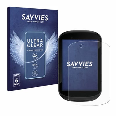 Savvies - Screenprotector voor Garmin Edge 530 / Edge 830 - Folie Beschermfolie transparant 6 Stuks