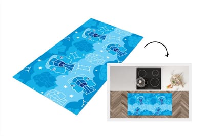Keukenloper - Loper keuken - Zodiac - Tweeling - Design - 120x60 cm - Keukenloper vinyl