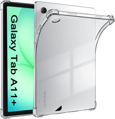 Hoes Geschikt Voor Samsung Galaxy Tab A11 Plus Hoes – Transparant Siliconen Shockproof Tablet hoes – Schokbestendig