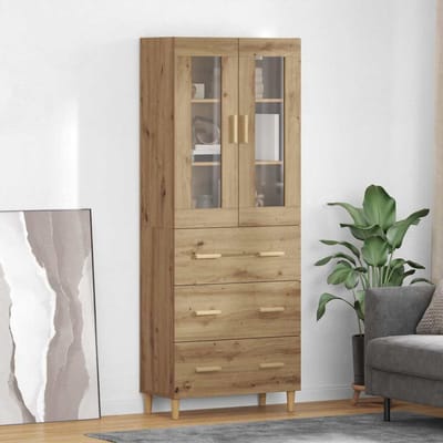 vidaXL - Highboard - Artisan - Eiken - 69,5 - x - 34 - x - 180 - cm