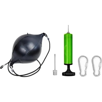 Balle de frappe double extrémité suspendue en cuir PU Balle de frappe MMA avec corde élastique renforcée pour la maison gray