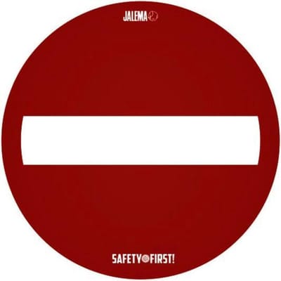 VLOERSTICKER "GEEN DOORGANG" (gladde vloer) Ø35cm ROOD 2 STUKS