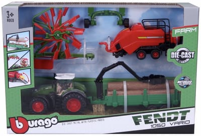 Bburago Fendt 1050 Vario - Modelauto - Schaal 10 CM - Groen/Rood/Wit