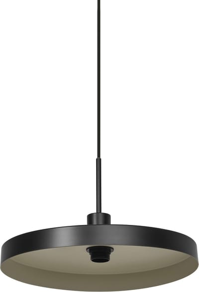 OSRAM Decor Plate decoratieve hanglamp met plaatvormige lampenkap, 400mm, met E27 fitting, IP20, metaal, zwart/beige