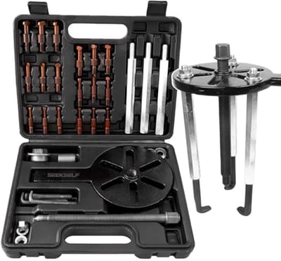 Lager Trekker Set - Trekker Gereedschap - Onderhoud Voertuigen - 21 Delig RVS - 6 Maten - Zwart