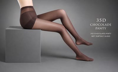 Chocoladebruine Panty Dames 35 DEN – Opaque Tights – 2XL – Zijdezacht & Comfortabel – Luxe Pasvorm