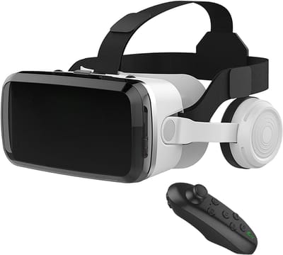 ZMR® VR Bril met Controllers - VR Bril - VR Games - Zwart/Grijs - 14cm x 18cm x 11cm