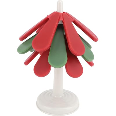 Siliconen Boom Onderzetters voor Kerstdecoratie Hittebestendige Onderzetters Placemats voor Hete Gerechten gray
