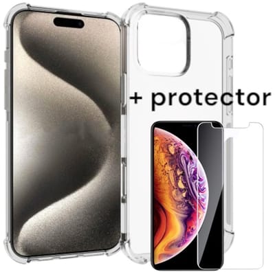 Hoesje Geschikt voor Apple iPhone 12 mini Anti Shock silicone back cover/telefoonhoesje doorzichtig voor iphone 12 mini/Transparant hoesje/+ gratis screenprotector
