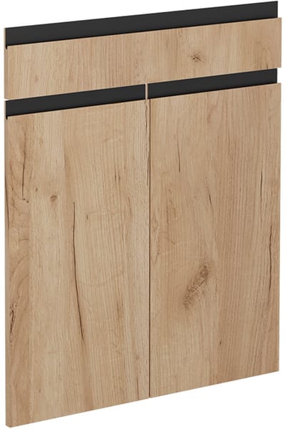 Vicco R-Line Keukenfront – 59.6 x 70.8 cm meubelfront voor de lade-onderkast Krachtige eik goud