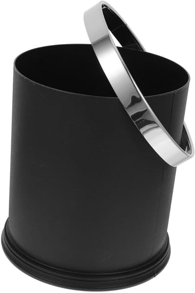 Afvalbak - Prullenbak Vuilnisbak - Huishoudelijk Gebruik - Brandwerend Ontwerp - 26 cm - Zwart