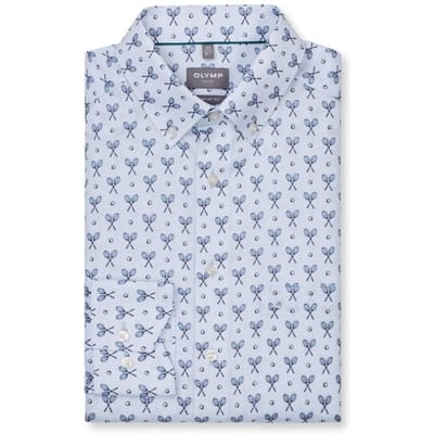 OLYMP Luxor Overhemd, Comfort Fit, Button-down, Bleu