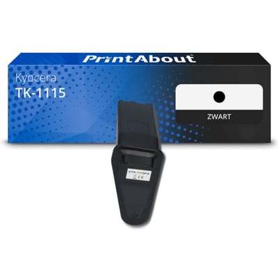 PrintAbout huismerk Toner TK-1115 Zwart Geschikt voor Kyocera