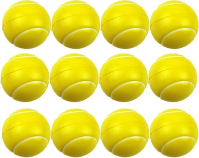 Schuim Tennisballen - Oefenballen Lichtgewicht - Spelplezier Verbeteren - Hoog Elasticiteit Schuim - 12 Stuks - Felgekleurd
