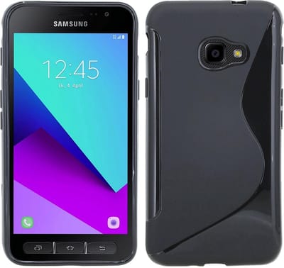 Samsung Galaxy Xcover 4 Hoes Zwart S-line TPU siliconen case hoesje