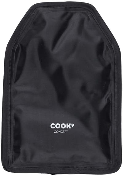 Cook Concept Wijnfles koeler/koelelement hoes - zwart - 23 cm - Flessenkoeler - Wijnkoeler