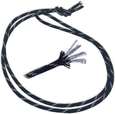 Leiband - Hondenriem - Veilig Uitlaten - Militaire Sterkte - 43 cm - Zwart