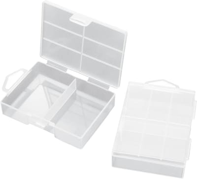 Batterij Opbergkoffer - Batterijhouder AAA - Batterijen Organiseren - Transparant Plastic - 24 Stuks - Transparant