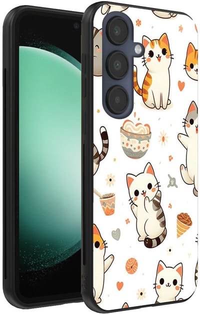 Smartphonica Telefoonhoesje Geschikt voor Samsung Galaxy S23 FE met katten opdruk - TPU backcover case cat design geschikt voor Samsung Galaxy S23 FE