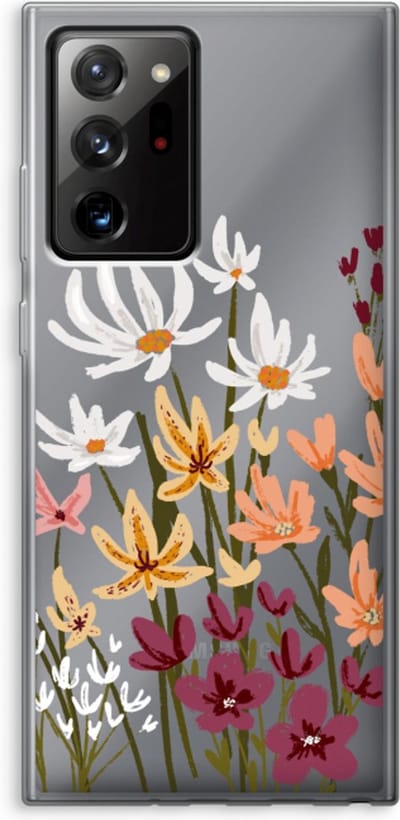 Case Company® - Hoesje geschikt voor Samsung Galaxy Note 20 Ultra / Note 20 Ultra 5G hoesje - Painted wildflowers - Soft Cover Telefoonhoesje - Bescherming aan alle Kanten en Schermrand