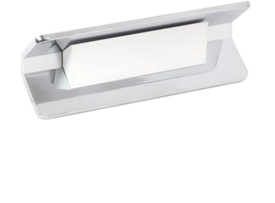 Domino Meubelknop in Wit en Chroom Hoogwaardige kastgrepen van Znal Meubelgreep Moderne stijl Grepen voor keukenkasten, Ladekasten, Meubels