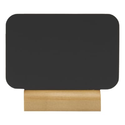 Securit Silhouette rechthoekige mini krijtborden, inclusief krijtstift Houten voet (4 stuks)