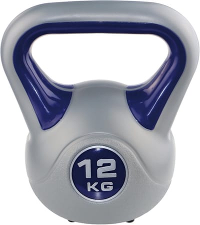 Fitness Kettlebell 12 kg Paars/Grijs voor Krachttraining