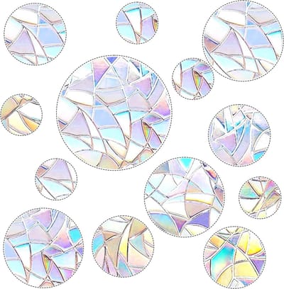 Raamstickers cirkel raam klampt niet klevende herbruikbare regenboog stickers vogel staking preventie ramen privacy film waarschuwing stickers voor thuis keuken glas