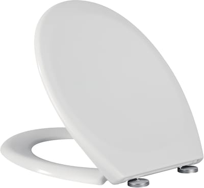 Cecipa WC bril - Toiletbril met deksel - Soft Close - Easy Clean functie - Duroplast - Fix-Clip bevestiging in RVS - Antibacterieel - Wit