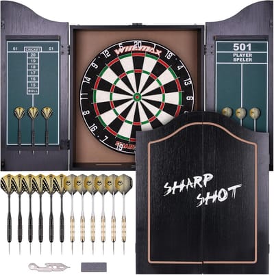Professioneel Steeltip Dartbord voor Volwassenen met 12 Darts en Flights