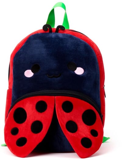 Lieveheersbeestje Rugzak Kleuter – Zacht Pluche – 2–6 Jaar – Lichtgewicht Hoogte 31cm Breedte 24cm Diepte 9cm