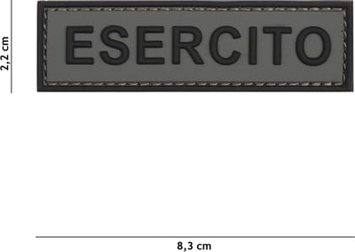 101 Inc Embleem 3D Pvc Esercito Grijs  20066