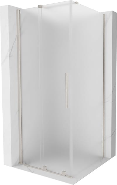 Mexen Velar schuifdouchecabine 90 x 90 , matglas, geborsteld nikkel - 871-090-090-31-97