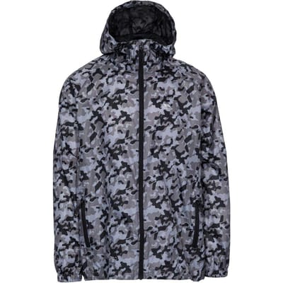 Trespass Qikpac Camouflage opvouwbare regenjas voor dames (Grijs)