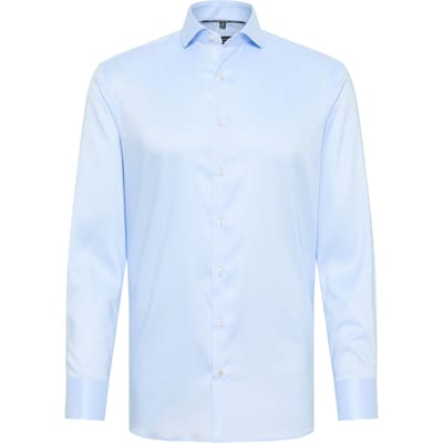 Eterna  Lange Mouw Overhemden Blauw 4084 F182