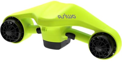 ASIWO MANTA Onderwaterscooter, Ontwerp met Dubbele Motor(met Houder voor Sportcamera), 3 Snelheden, IP8X (Groen)