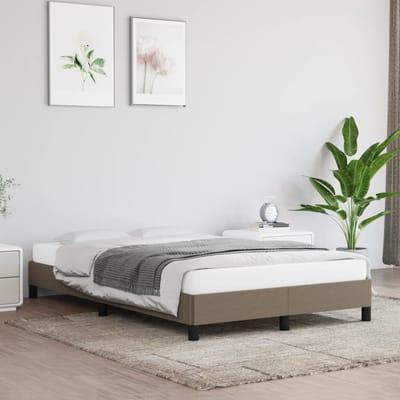 vidaXL - Bedframe - zonder - matras - 120x190 - cm - stof - taupe
