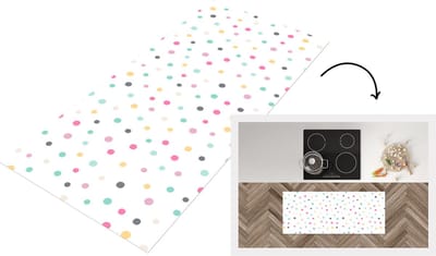 Keukenloper - Loper keuken - Confetti - Pastel - Patronen - 120x50 cm - Keukenloper vinyl