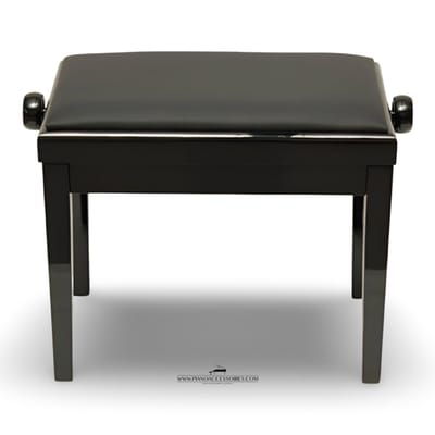 Pianobank GPPD Model 3 Zwart HG, zwarte skai-zitting