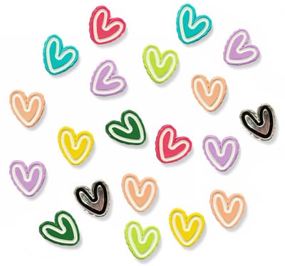 TLVX 20 stuks 3D Hartjes Magneten / Leuke Koelkastmagneten / Love You Foto Magneet / Vrolijke Speel- en Leer Magneten / School / Whiteboard / Decoratie / Boodschappenlijst / Notitie / Memo bord / Valentijn / Schoolbord / Magnetisch / Kleur Magneetjes