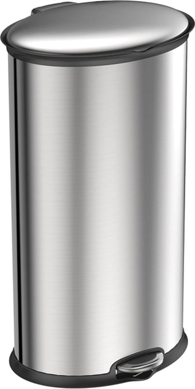 EKO - Ellipse pedaalemmer 30 liter - Stainless steel Plastic - mat RVS - Prullenbak
