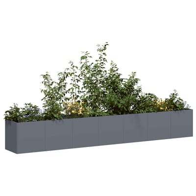 vidaXL - Plantenbak - 280x40x40 - cm - koudgewalst - staal - antracietkleurig