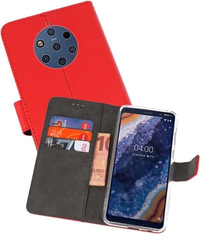 Booktype Telefoonhoesjes - Bookcase Hoesje - Wallet Case - Geschikt voor Nokia 9 PureView - Rood