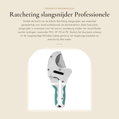 Dailygoods- Slangsnijder Heavy-Duty - Professionele Kwaliteit - Snijgereedschap - Voor PVC/PP/PU/PE Buizen - 64 mm Snijdiameter - Duurzaam Aluminium Handvat - Rohrschneider
