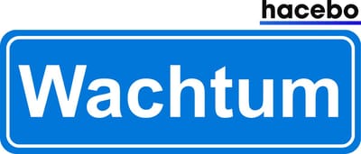 Hacebo - Plaatsnaam Sticker - 29x10 CM - Wachtum sticker - Verkeersborden sticker - grappige cadeaus - Wachtum