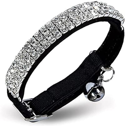 Verstelbare Zachte Halsband voor Kat en Kleine Hond met Belletjes en Glitters